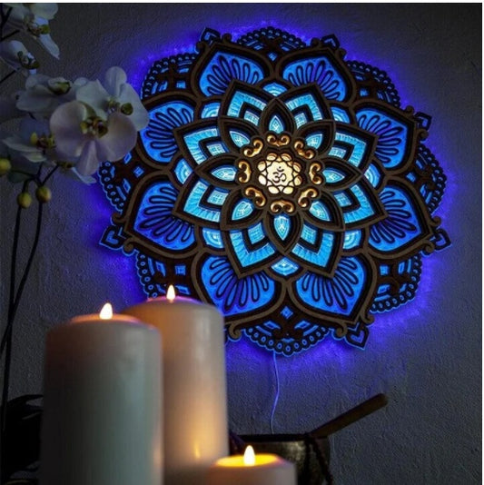 Mandala Yoga Room LED Night Light