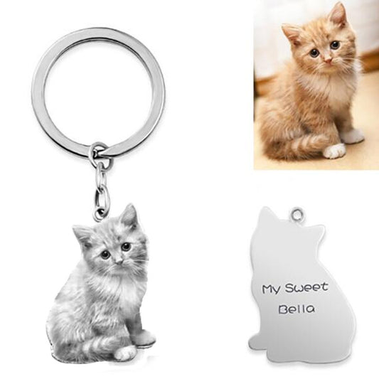 Custom Pet Character Photo Necklace Keychain